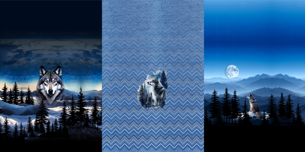 Paneel french terry 'Dark Forest'